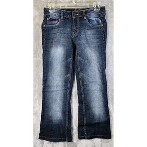 Southpole Jeans Girls 5 Blue Bootcut Denim City Classic Boho Cowgirl Western